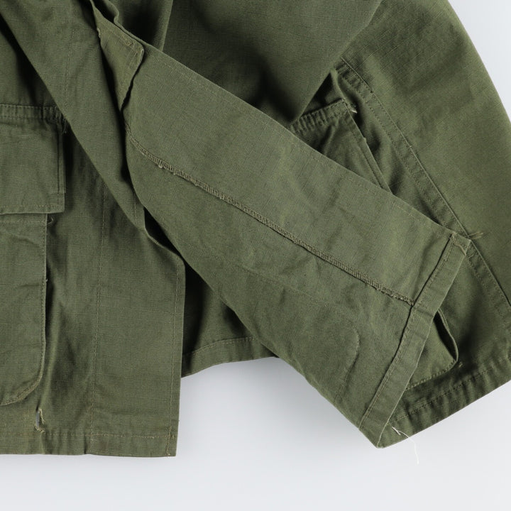 60s-70'S US Military Jungle Fatigue 5th Military Combat Jacket Made in USA SMALL-LONG Men's S equivalent /evb006441