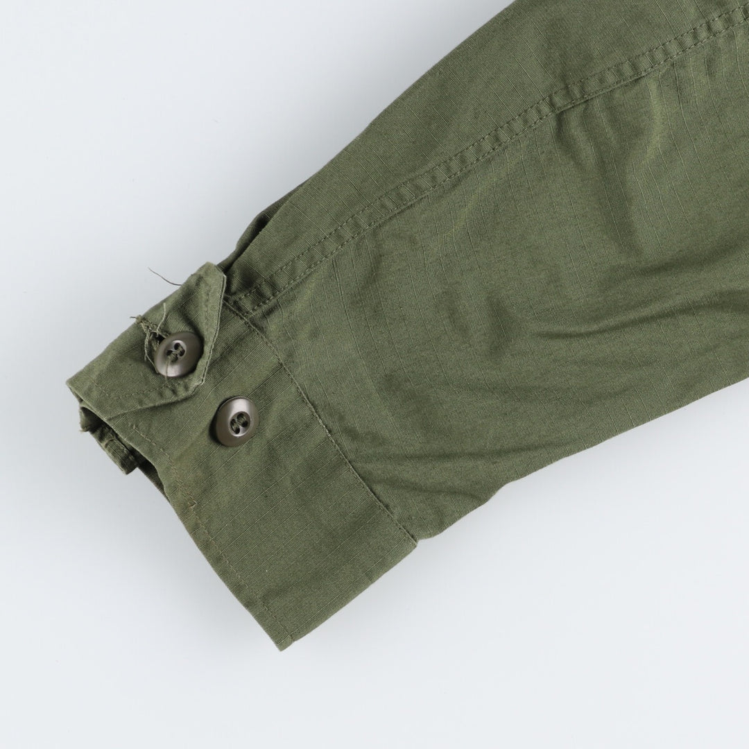 60s-70'S US Military Jungle Fatigue 5th Military Combat Jacket Made in USA SMALL-LONG Men's S equivalent /evb006441