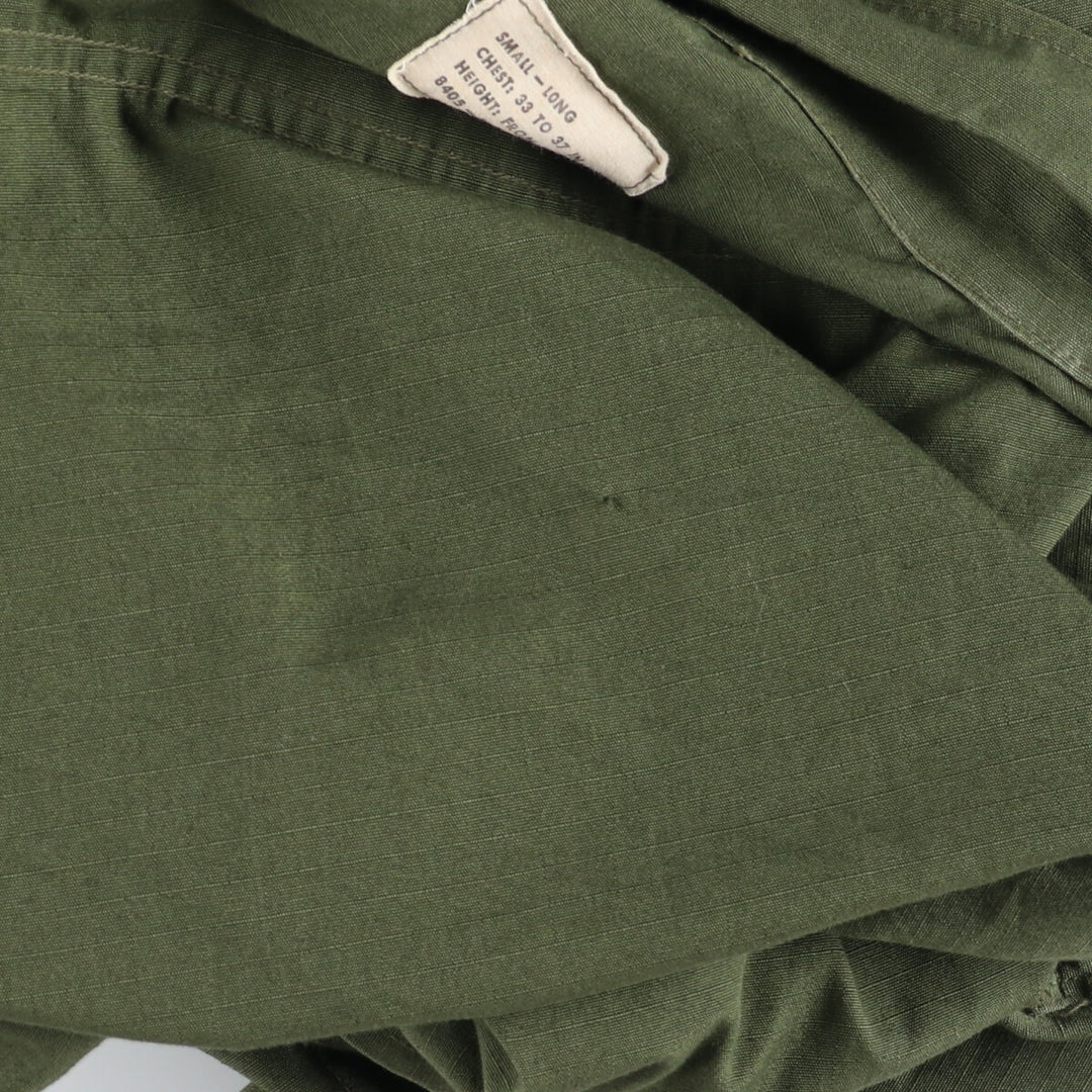 60s-70'S US Military Jungle Fatigue 5th Military Combat Jacket Made in USA SMALL-LONG Men's S equivalent /evb006441
