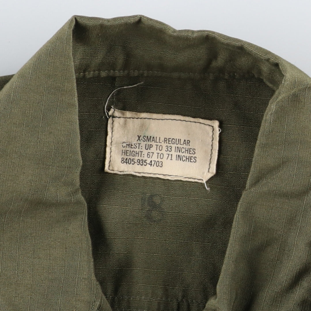 60'S US Military Jungle Fatigue 5th Military Combat Jacket Made in USA X-SMALL-REGULAR Men's XS /evb006443