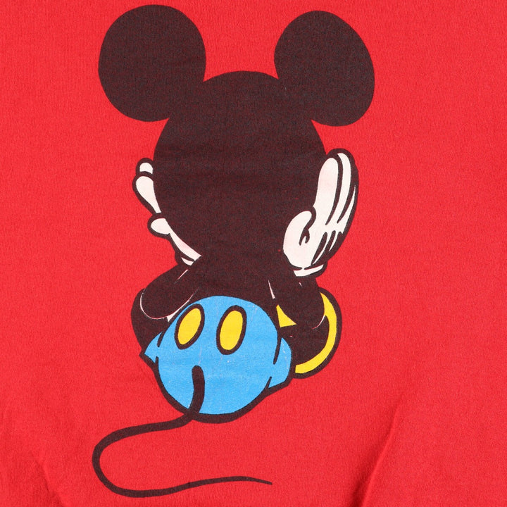 90'S MICKEY & CO. MICKEY MOUSE Mickey Mouse blue pants character sweatshirt sweatshirt made in USA men's M size /evb006456