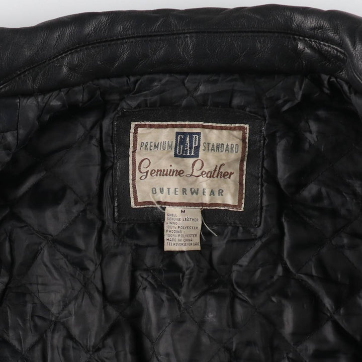 90'S GAP PREMIUM STANDARD Old GAP Leather Blouson Type Men's M Size Vintage /evb006474