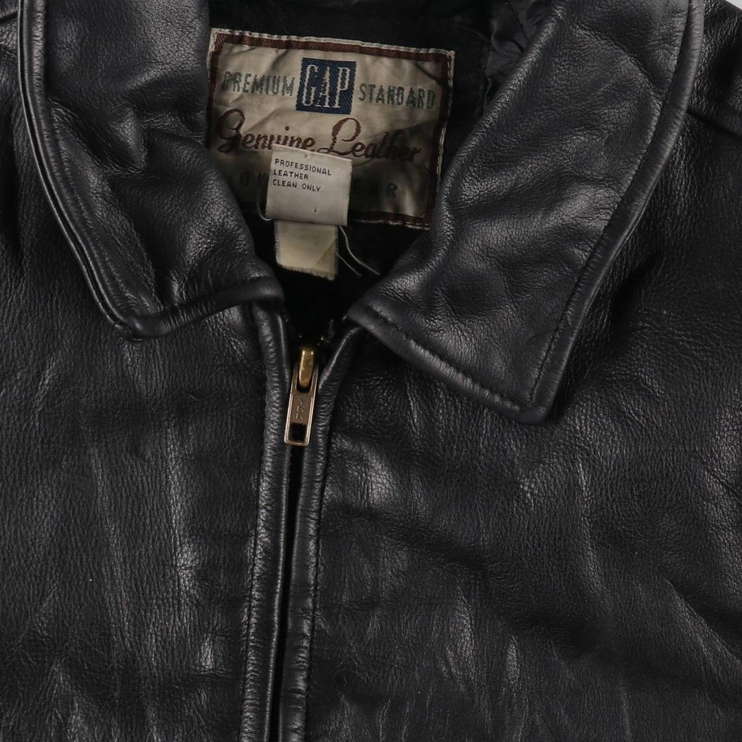 90'S GAP PREMIUM STANDARD Old GAP Leather Blouson Type Men's M Size Vintage /evb006474