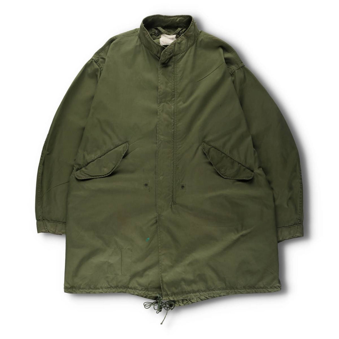 Genuine US military item, 1970'S USARMY M-65 field coat, mod coat, made in USA, LARGE REGULAR, men's L equivalent, vintage cotton Khaki type sage green Vintage Second Hand