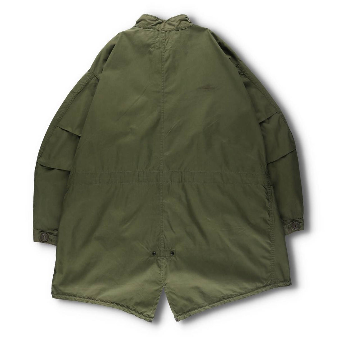 Genuine US military item, 1970'S USARMY M-65 field coat, mod coat, made in USA, LARGE REGULAR, men's L equivalent, vintage cotton Khaki type sage green Vintage Second Hand