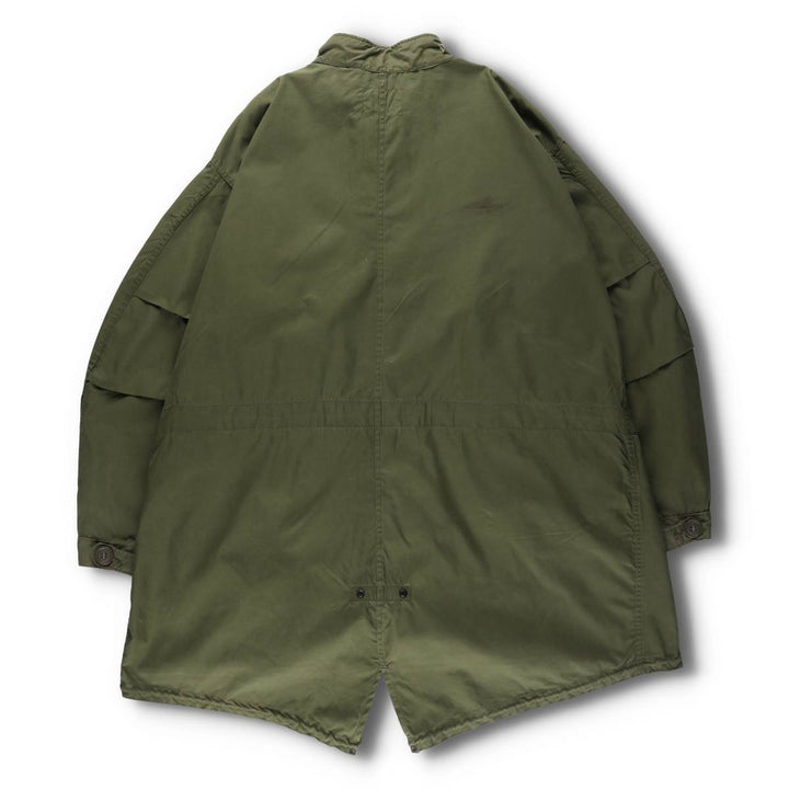 Genuine US military item, 1970'S USARMY M-65 field coat, mod coat, made in USA, LARGE REGULAR, men's L equivalent, vintage cotton Khaki type sage green Vintage Second Hand