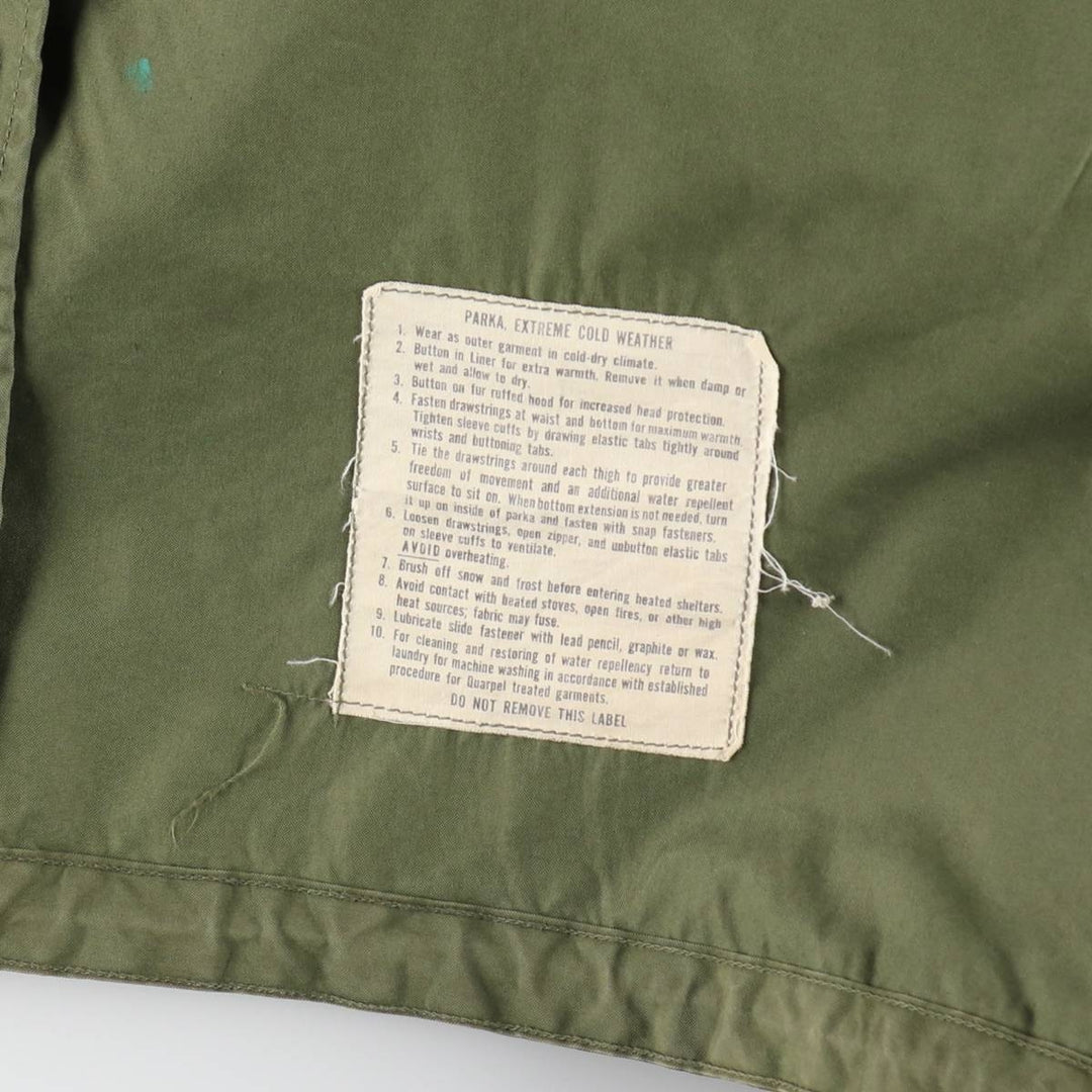 Genuine US military item, 1970'S USARMY M-65 field coat, mod coat, made in USA, LARGE REGULAR, men's L equivalent, vintage cotton Khaki type sage green Vintage Second Hand