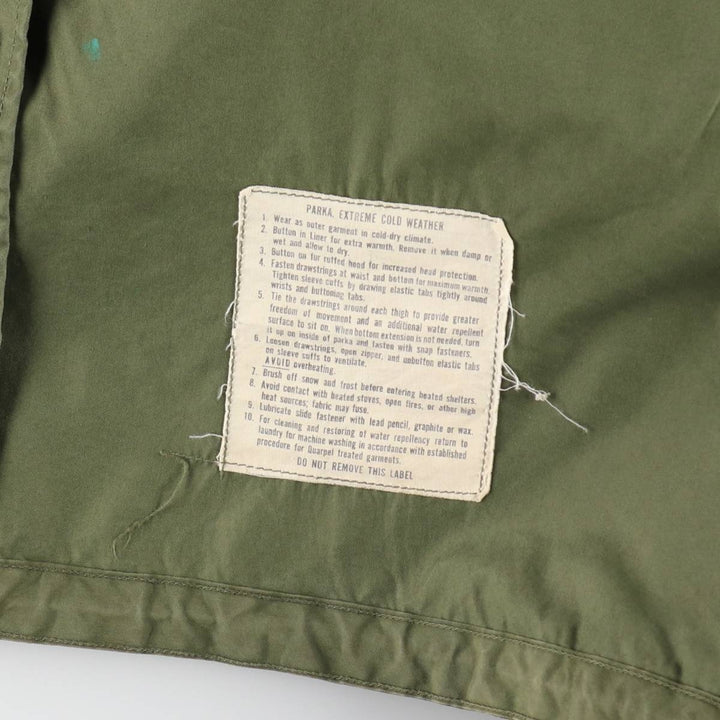 Genuine US military item, 1970'S USARMY M-65 field coat, mod coat, made in USA, LARGE REGULAR, men's L equivalent, vintage cotton Khaki type sage green Vintage Second Hand