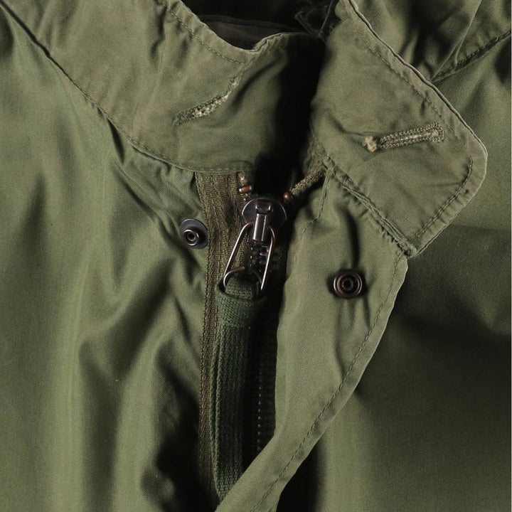 Genuine US military item, 1970'S USARMY M-65 field coat, mod coat, made in USA, LARGE REGULAR, men's L equivalent, vintage cotton Khaki type sage green Vintage Second Hand