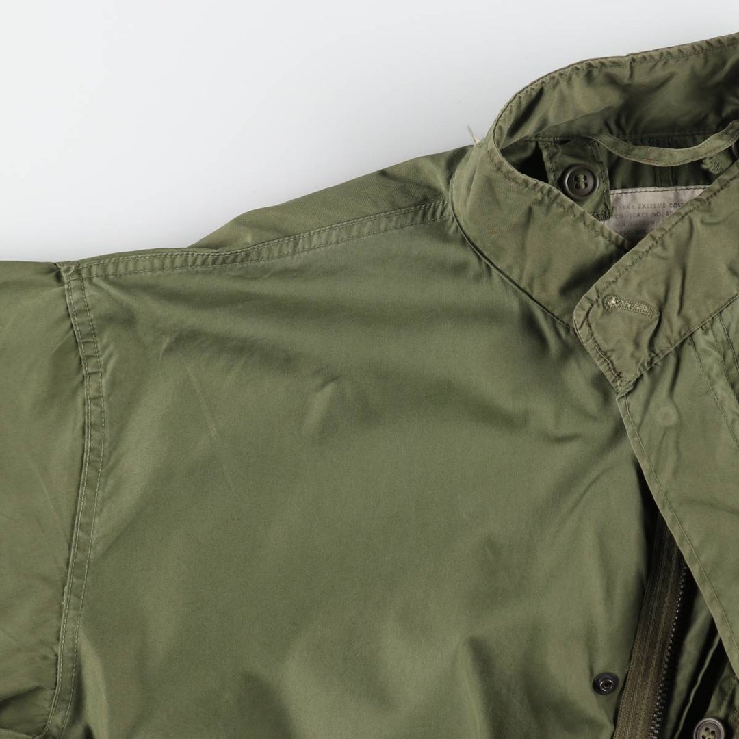 Genuine US military item, 1970'S USARMY M-65 field coat, mod coat, made in USA, LARGE REGULAR, men's L equivalent, vintage cotton Khaki type sage green Vintage Second Hand