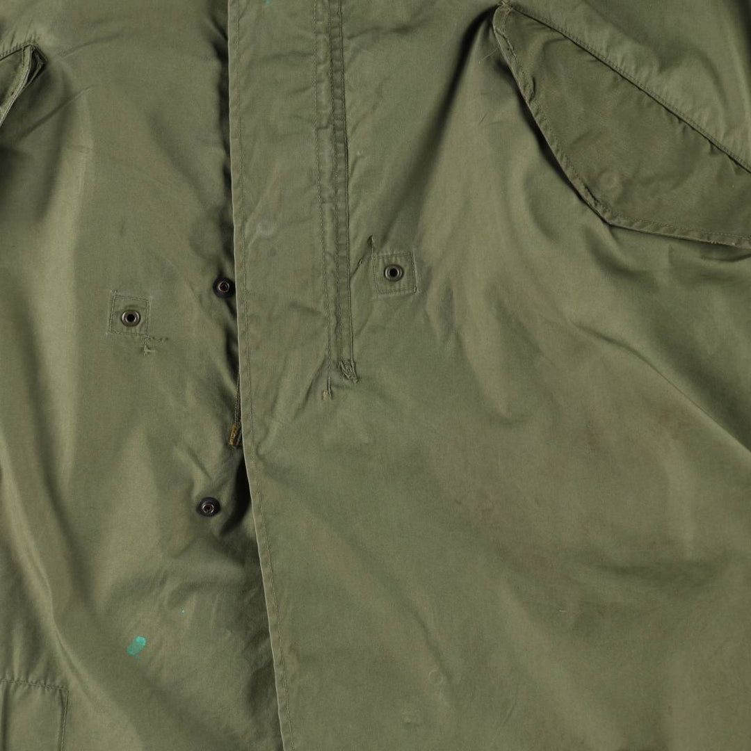 Genuine US military item, 1970'S USARMY M-65 field coat, mod coat, made in USA, LARGE REGULAR, men's L equivalent, vintage cotton Khaki type sage green Vintage Second Hand