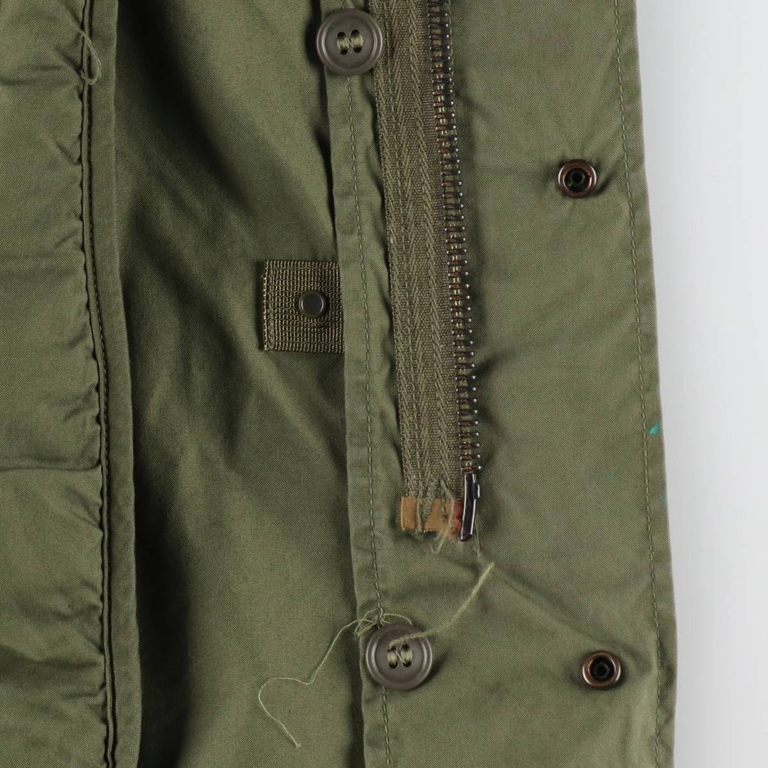 Genuine US military item, 1970'S USARMY M-65 field coat, mod coat, made in USA, LARGE REGULAR, men's L equivalent, vintage cotton Khaki type sage green Vintage Second Hand