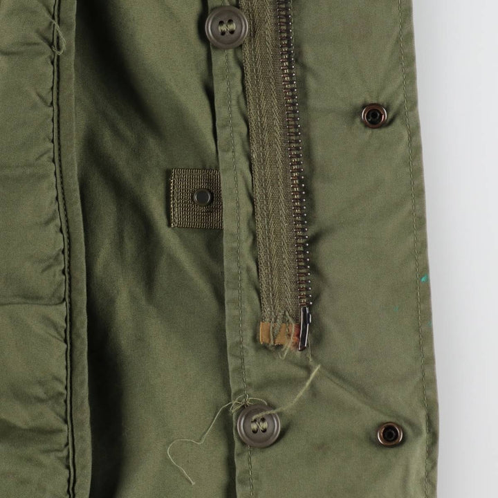 Genuine US military item, 1970'S USARMY M-65 field coat, mod coat, made in USA, LARGE REGULAR, men's L equivalent, vintage cotton Khaki type sage green Vintage Second Hand
