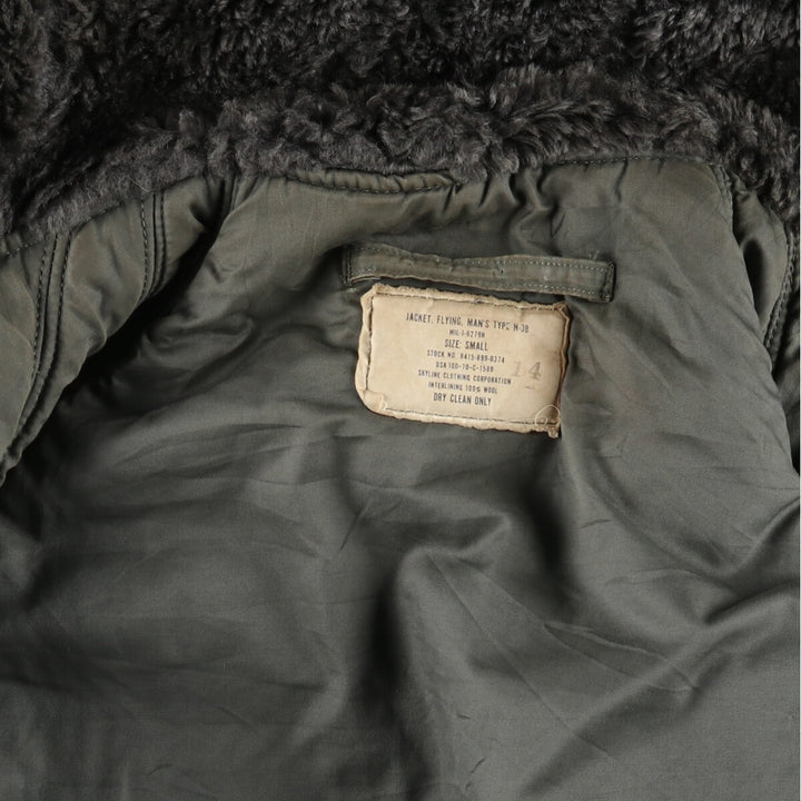 70'S US military genuine N-3B military flight jacket made in USA SMALL men's S equivalent vintage /evb006509