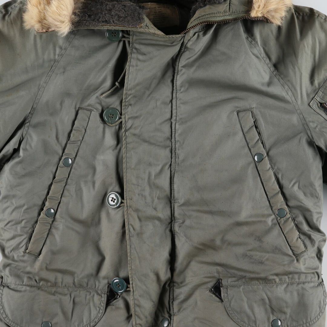 70'S US military genuine N-3B military flight jacket made in USA SMALL men's S equivalent vintage /evb006509