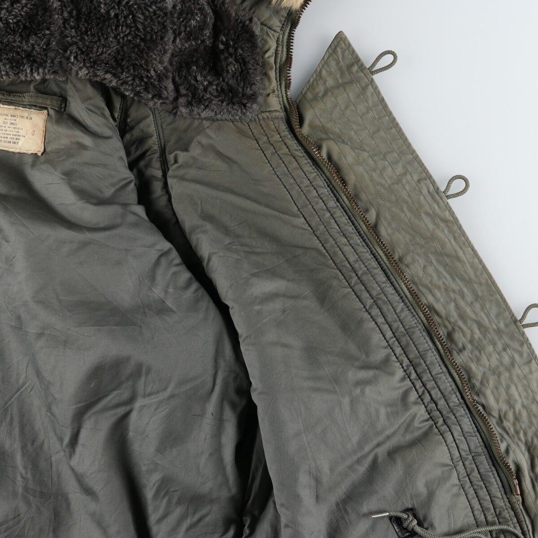 70'S US military genuine N-3B military flight jacket made in USA SMALL men's S equivalent vintage /evb006509