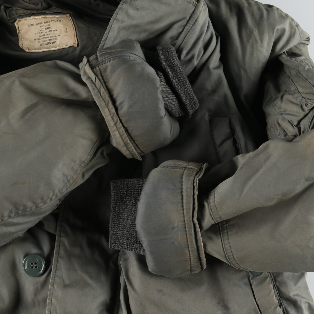 70'S US military genuine N-3B military flight jacket made in USA SMALL men's S equivalent vintage /evb006509