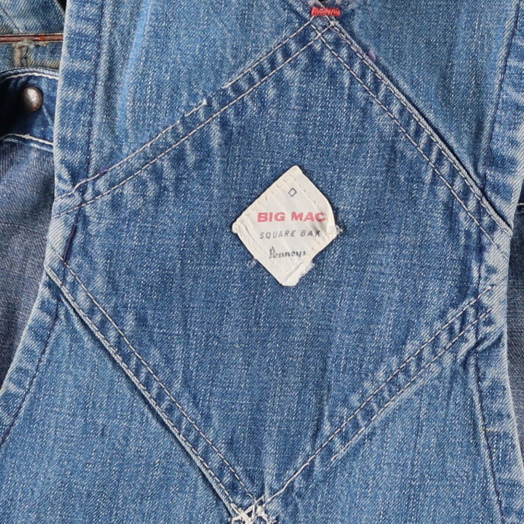 60's Penney's BIGMAC denim overalls, made in USA, men's w34 size, vintage /evb006737