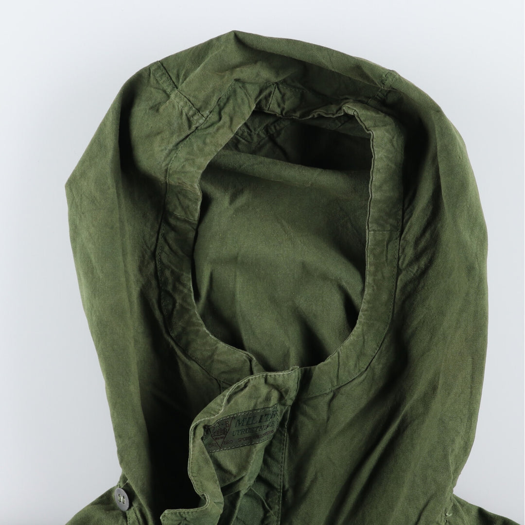 1940'S Swedish Army M-39 Military Snow Parka, Men's Size XL, Vintage unclear Khaki type sage green Vintage Second Hand