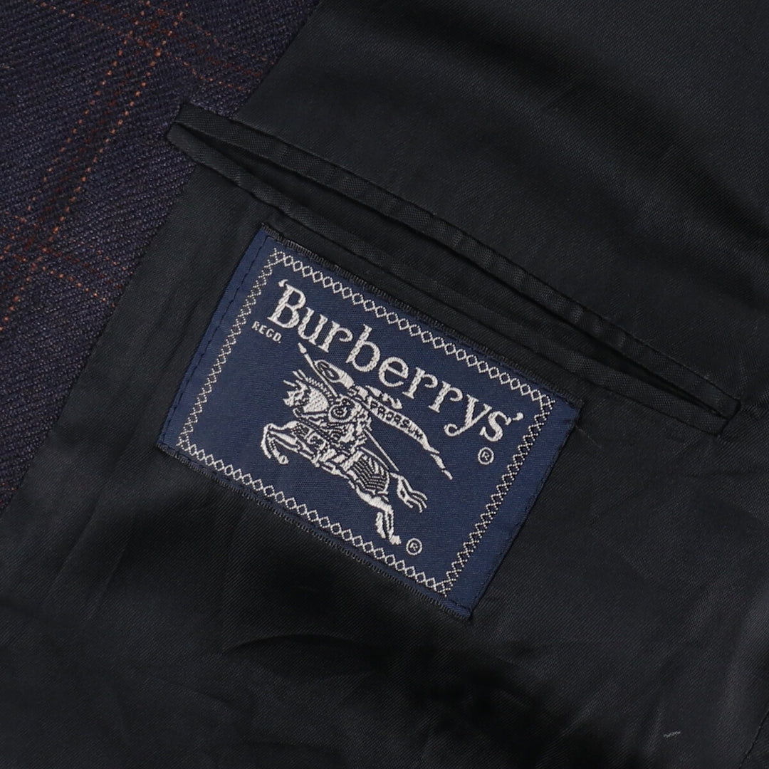 Burberry's Check Pattern Tailored Jacket Men's Size L /evb006765