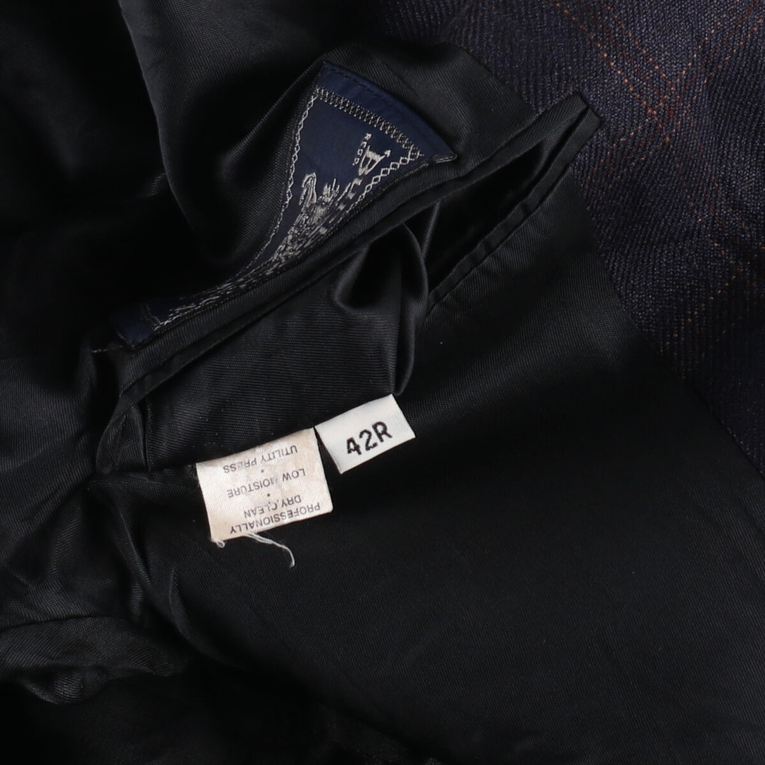 Burberry's Check Pattern Tailored Jacket Men's Size L /evb006765