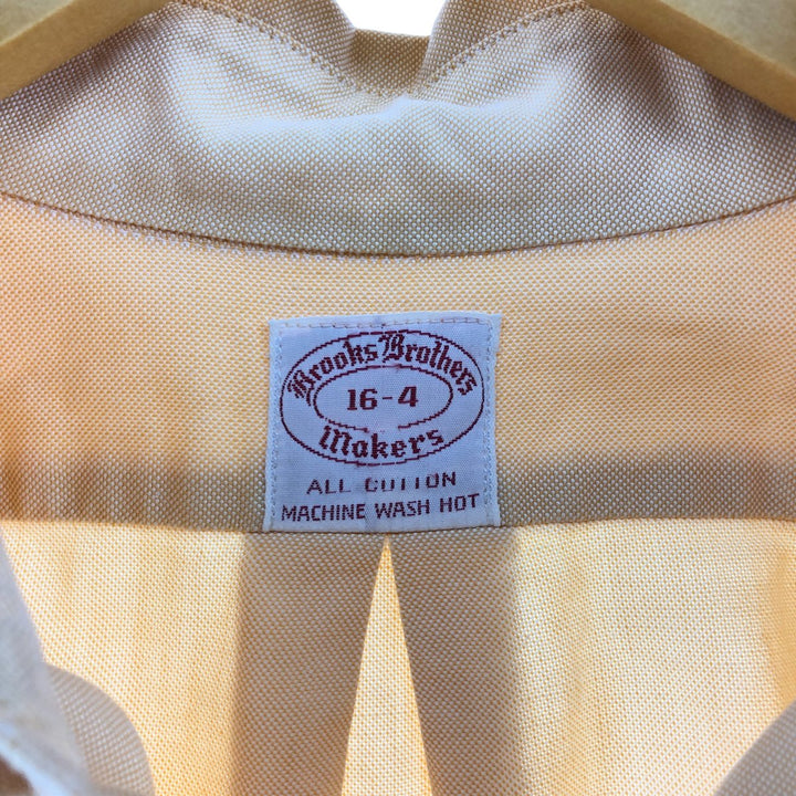~70'S Brooks Brothers MAKERS 6-button long sleeve button-down shirt, made in the USA, men's size L, vintage unclear orange type Vintage Second Hand