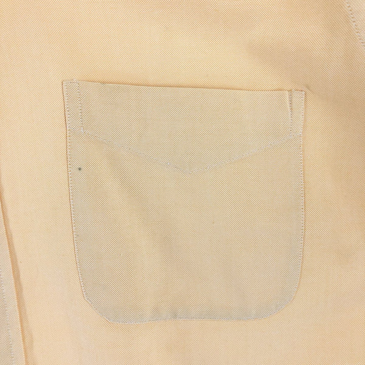 ~70'S Brooks Brothers MAKERS 6-button long sleeve button-down shirt, made in the USA, men's size L, vintage unclear orange type Vintage Second Hand