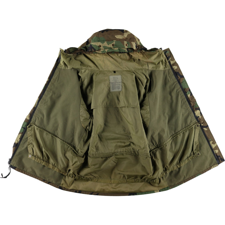 90'S US military genuine camouflage pattern ECWCS 1st GEN late model military Gore-Tex parka made in USA X-LARGE-LONG equivalent to men's XL /evb006795