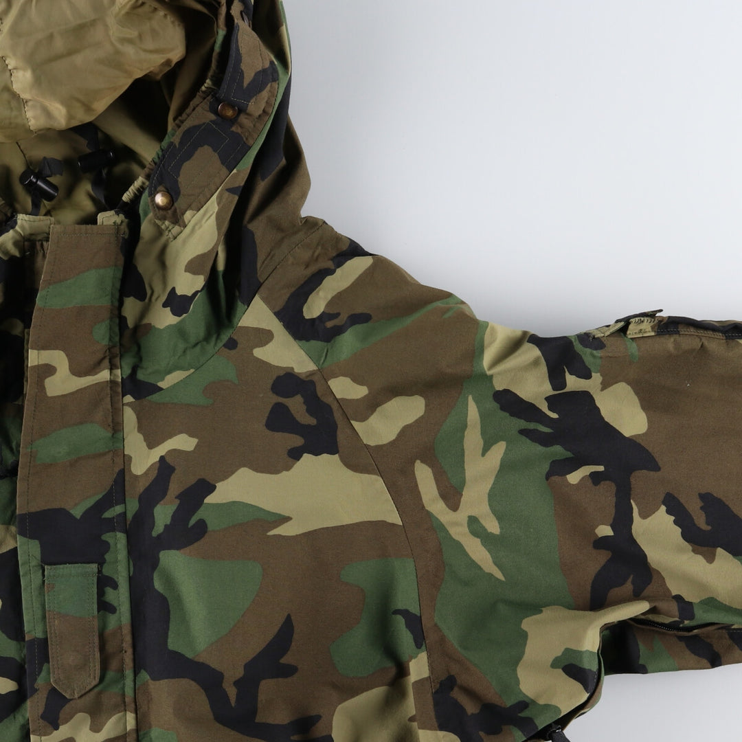 90'S US military genuine camouflage pattern ECWCS 1st GEN late model military Gore-Tex parka made in USA X-LARGE-LONG equivalent to men's XL /evb006795