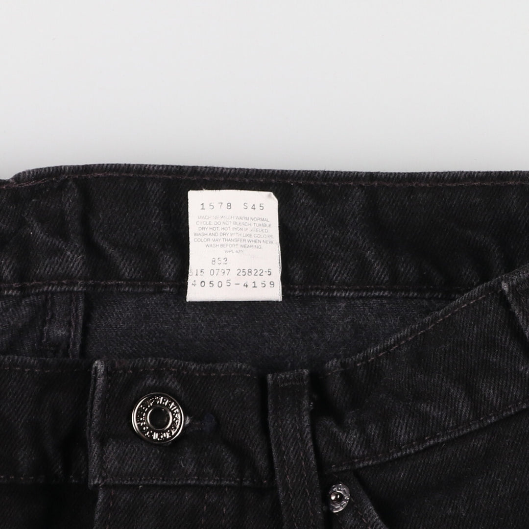 90'S Levi's 505 REGULAR FIT STRAIGHT LEG Black Denim Tapered Denim Pants Made in USA Men's W33 equivalent /evb006850