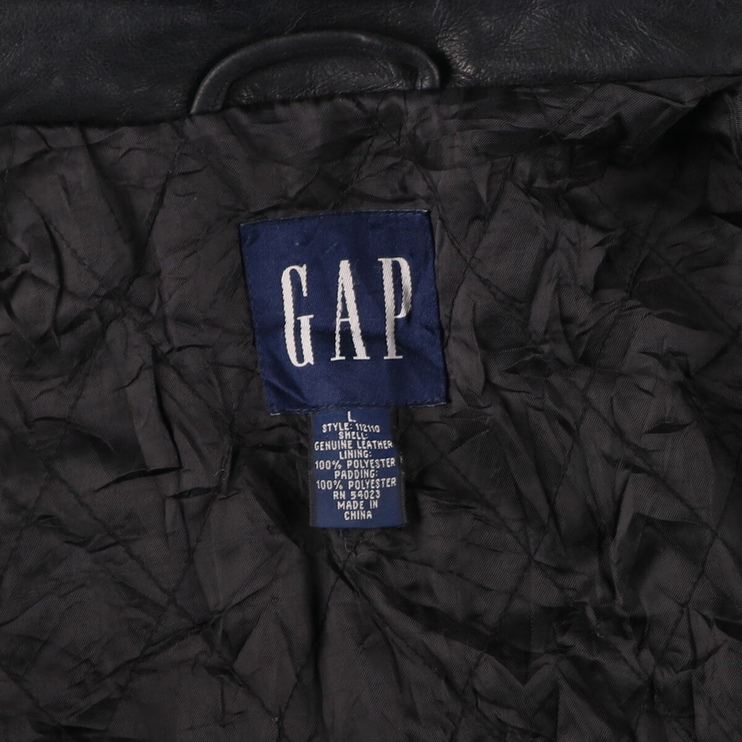 90'S GAP Old Gap Leather Blouson Type Men's L Size Vintage /evb006881