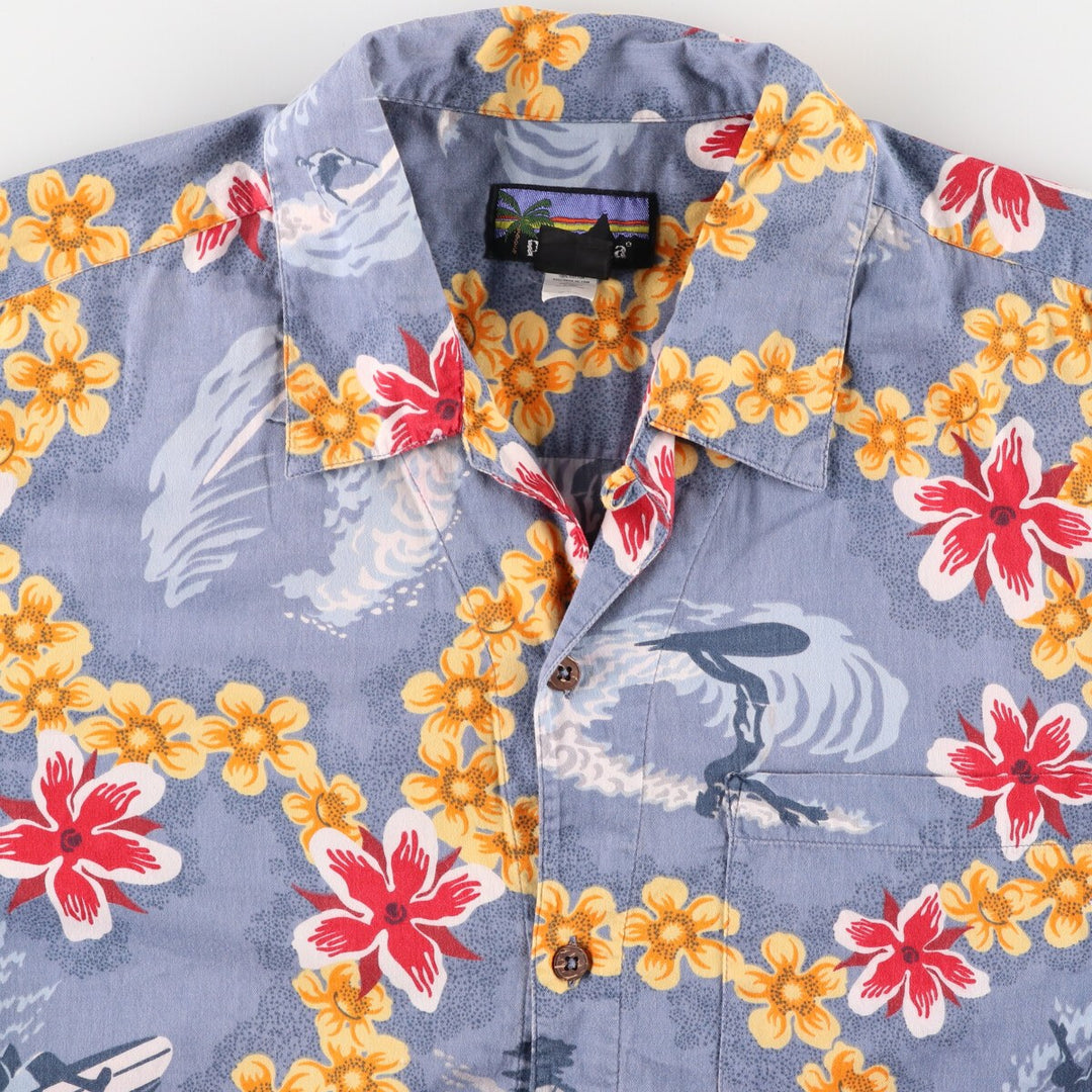 00'S Patagonia Pataloha 52538S01 Open collar all-over print Hawaiian aloha shirt Men's size L /evb006895