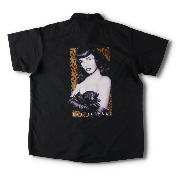 Dickies BETTIE PAGE short sleeve work shirt, men's XL size /evb006965