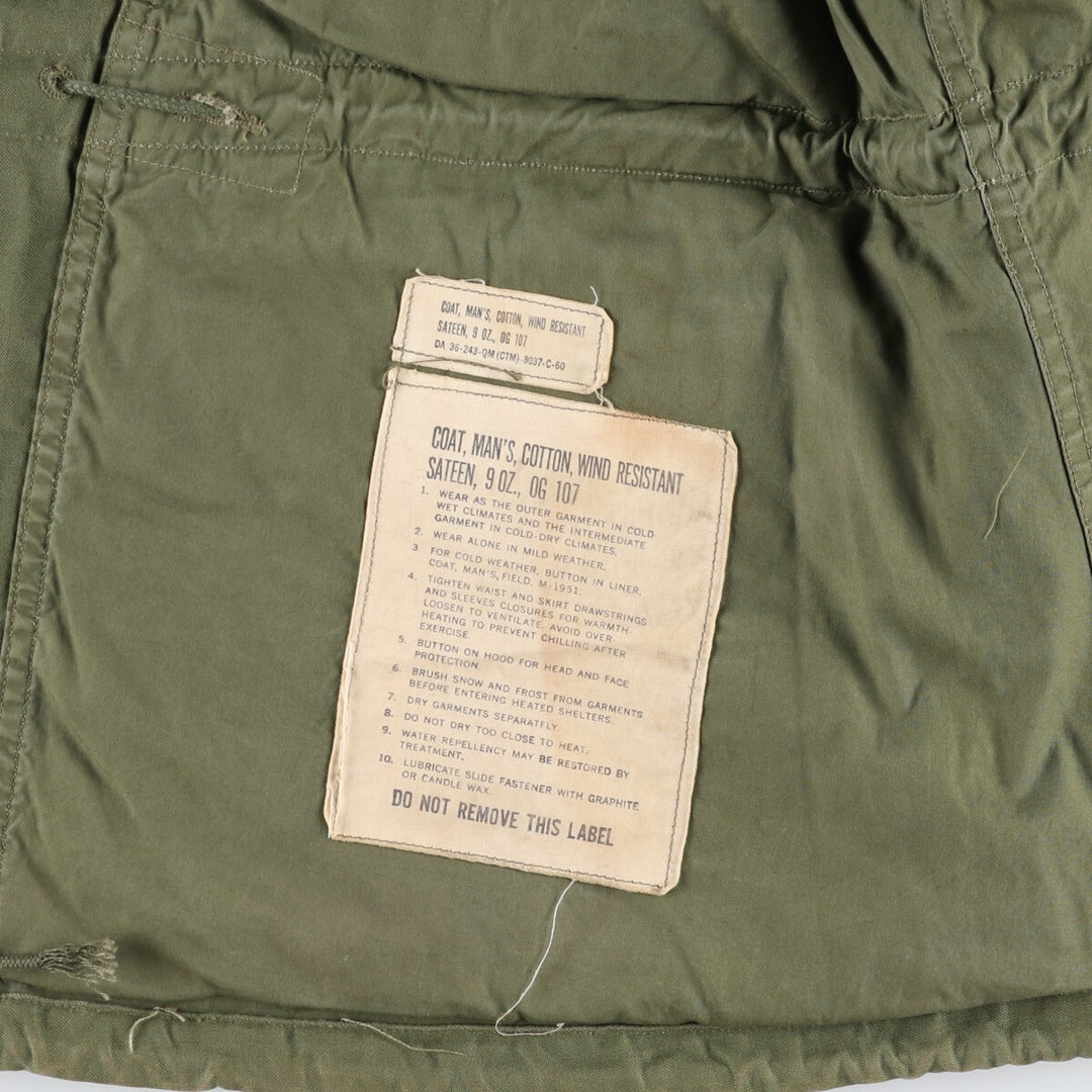 50s-60'S US military genuine M-51 military field jacket made in USA, SHORT SMALL, equivalent to men's S, vintage /evb007125