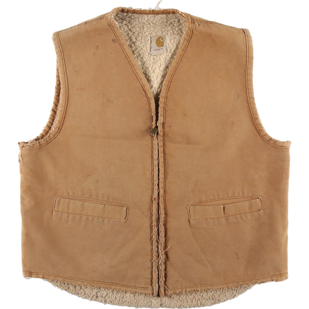 70'S Carhartt Print Tag Duck Vest, Men's L Size, Vintage /evb007134