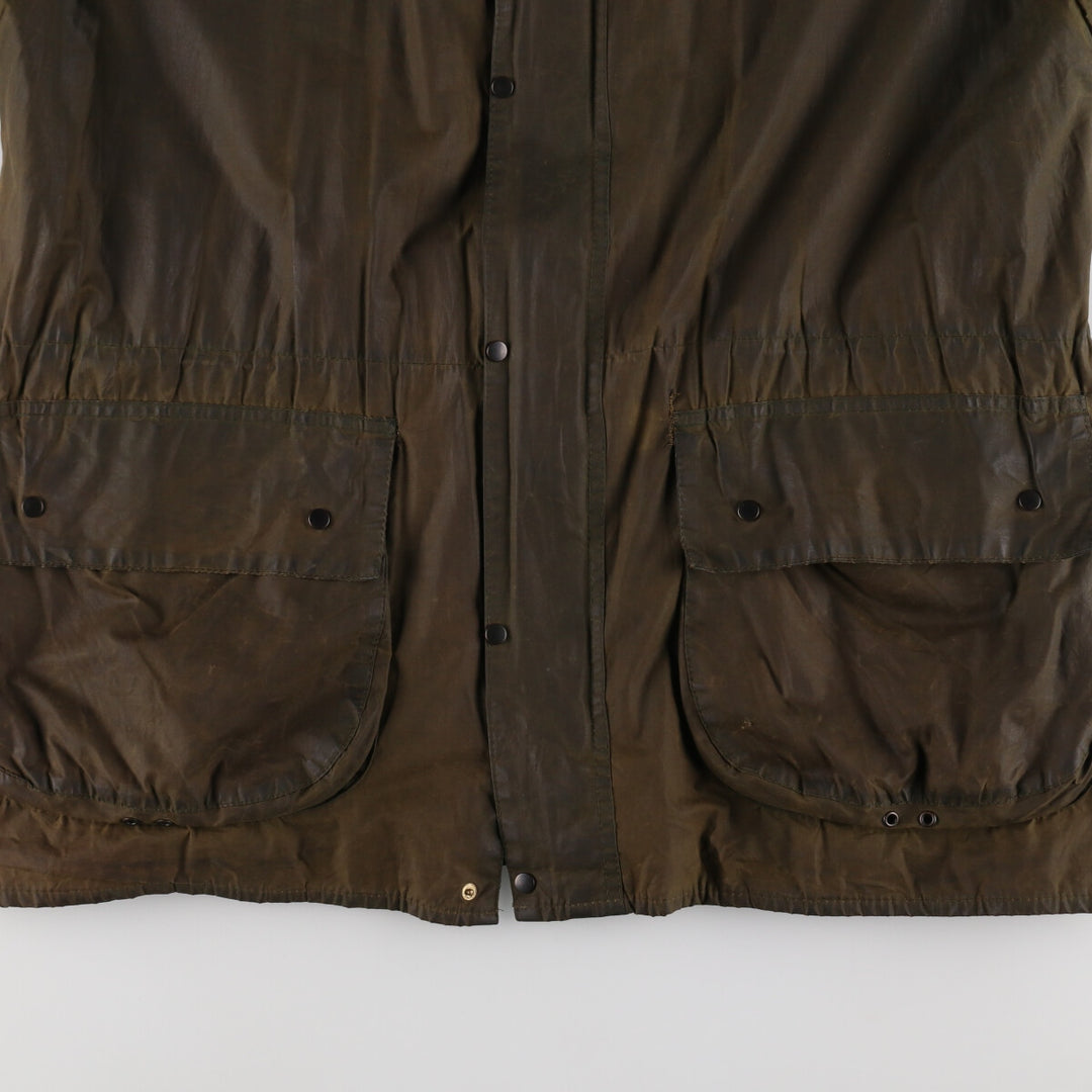 90'S Barbour Durham Old 3 Warrant Waxed Cotton Oiled Jacket Made in England C46 Men's XL equivalent Vintage /evb007139