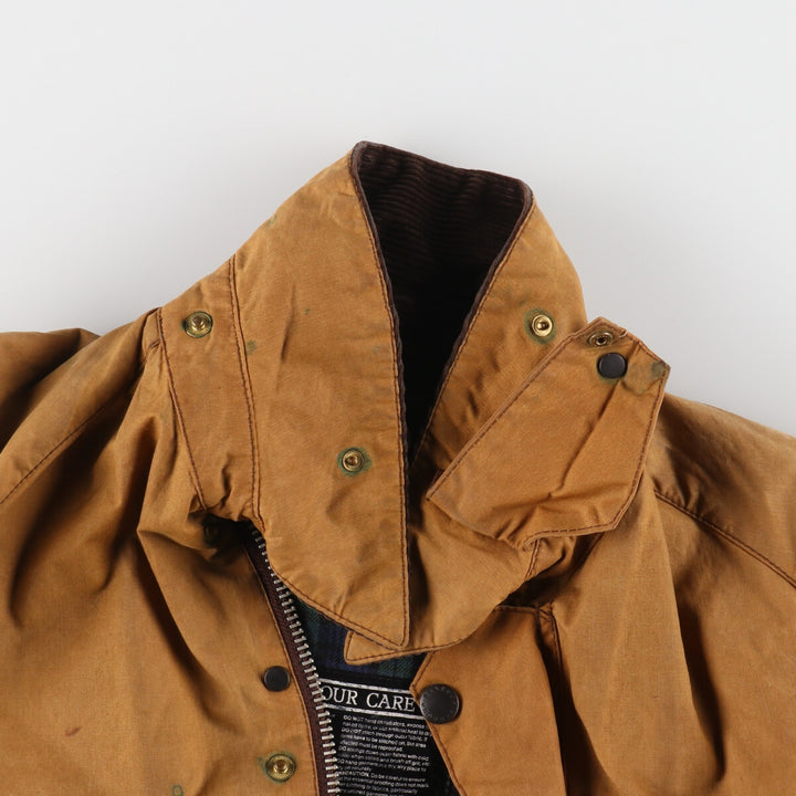 90'S Barbour Beaufort Old 3 Warrant Oiled Hunting Jacket Made in England C44 Men's L Size Vintage /evb007144