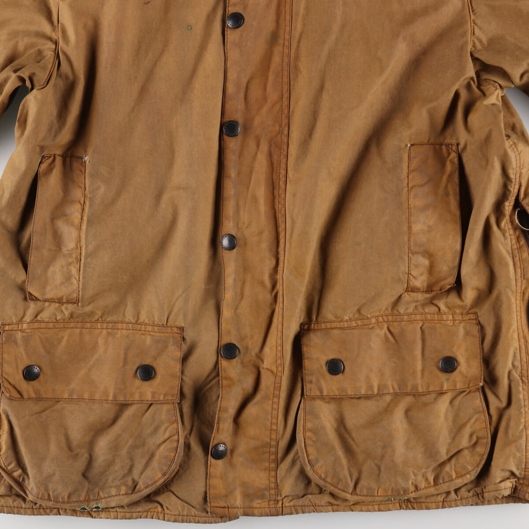 90'S Barbour Beaufort Old 3 Warrant Oiled Hunting Jacket Made in England C44 Men's L Size Vintage /evb007144