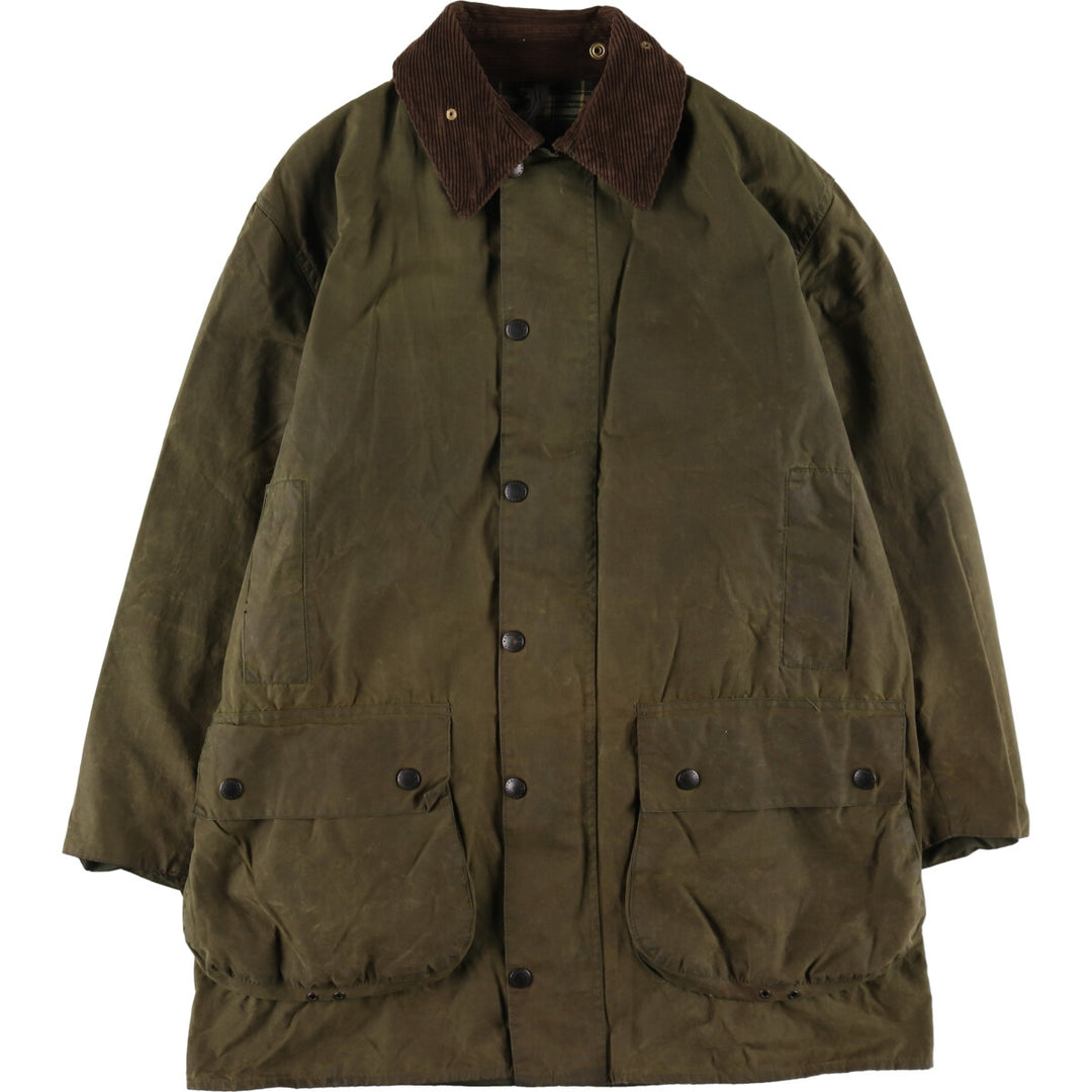 90'S Barbour Border Old 3 Warrant Waxed Cotton Oiled Jacket Made in England C40 Men's M Size Vintage /evb007146