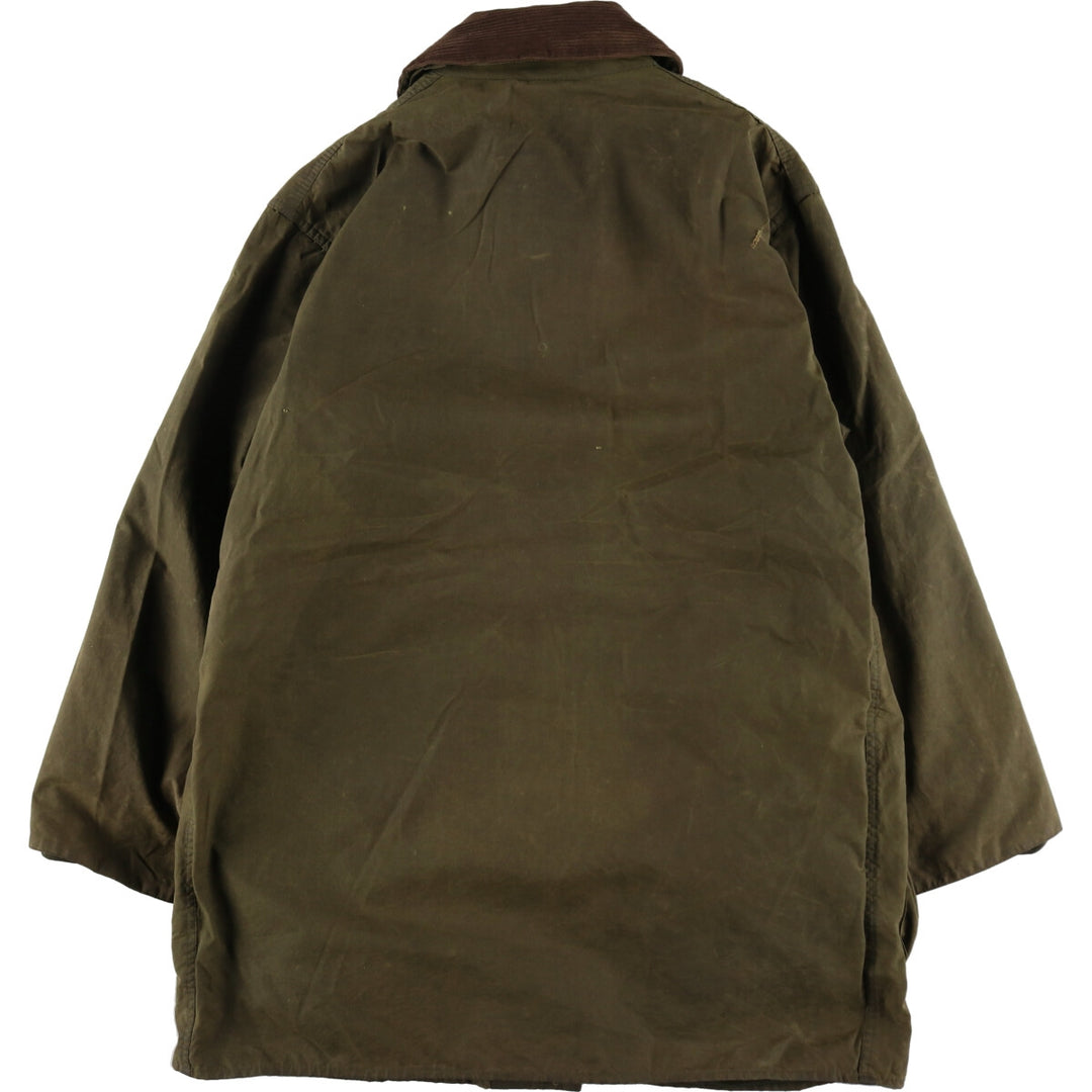 90'S Barbour Border Old 3 Warrant Waxed Cotton Oiled Jacket Made in England C40 Men's M Size Vintage /evb007146