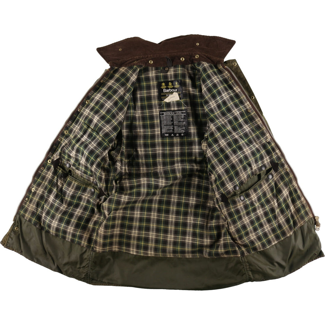 90'S Barbour Border Old 3 Warrant Waxed Cotton Oiled Jacket Made in England C40 Men's M Size Vintage /evb007146