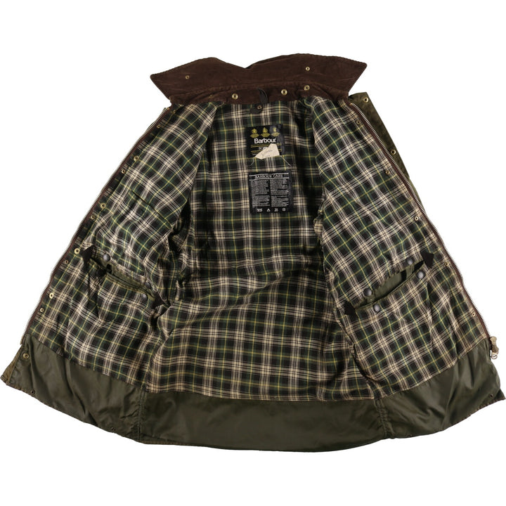 90'S Barbour Border Old 3 Warrant Waxed Cotton Oiled Jacket Made in England C40 Men's M Size Vintage /evb007146