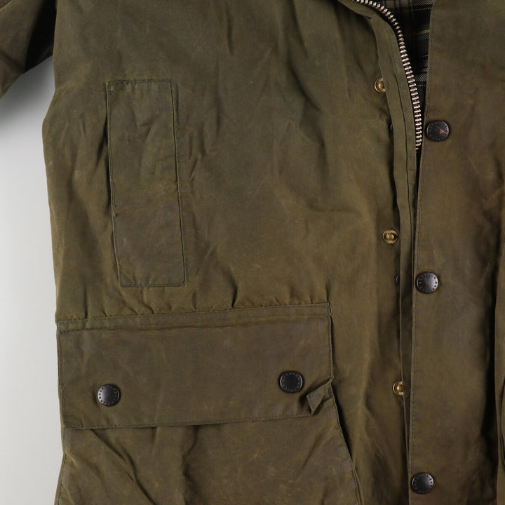 90'S Barbour Border Old 3 Warrant Waxed Cotton Oiled Jacket Made in England C40 Men's M Size Vintage /evb007146