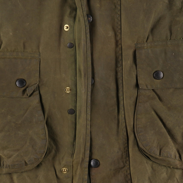 90'S Barbour Border Old 3 Warrant Waxed Cotton Oiled Jacket Made in England C40 Men's M Size Vintage /evb007146