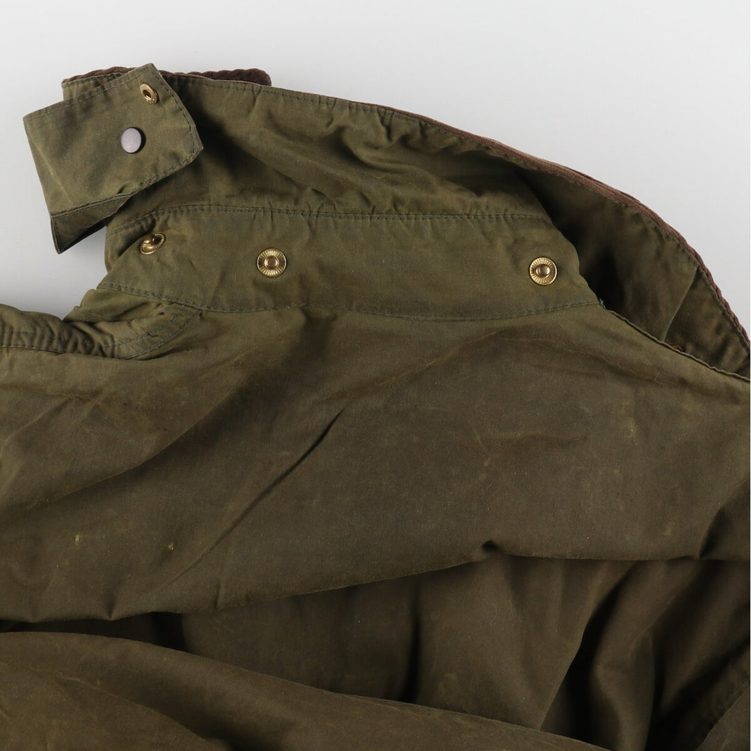 90'S Barbour Border Old 3 Warrant Waxed Cotton Oiled Jacket Made in England C40 Men's M Size Vintage /evb007146