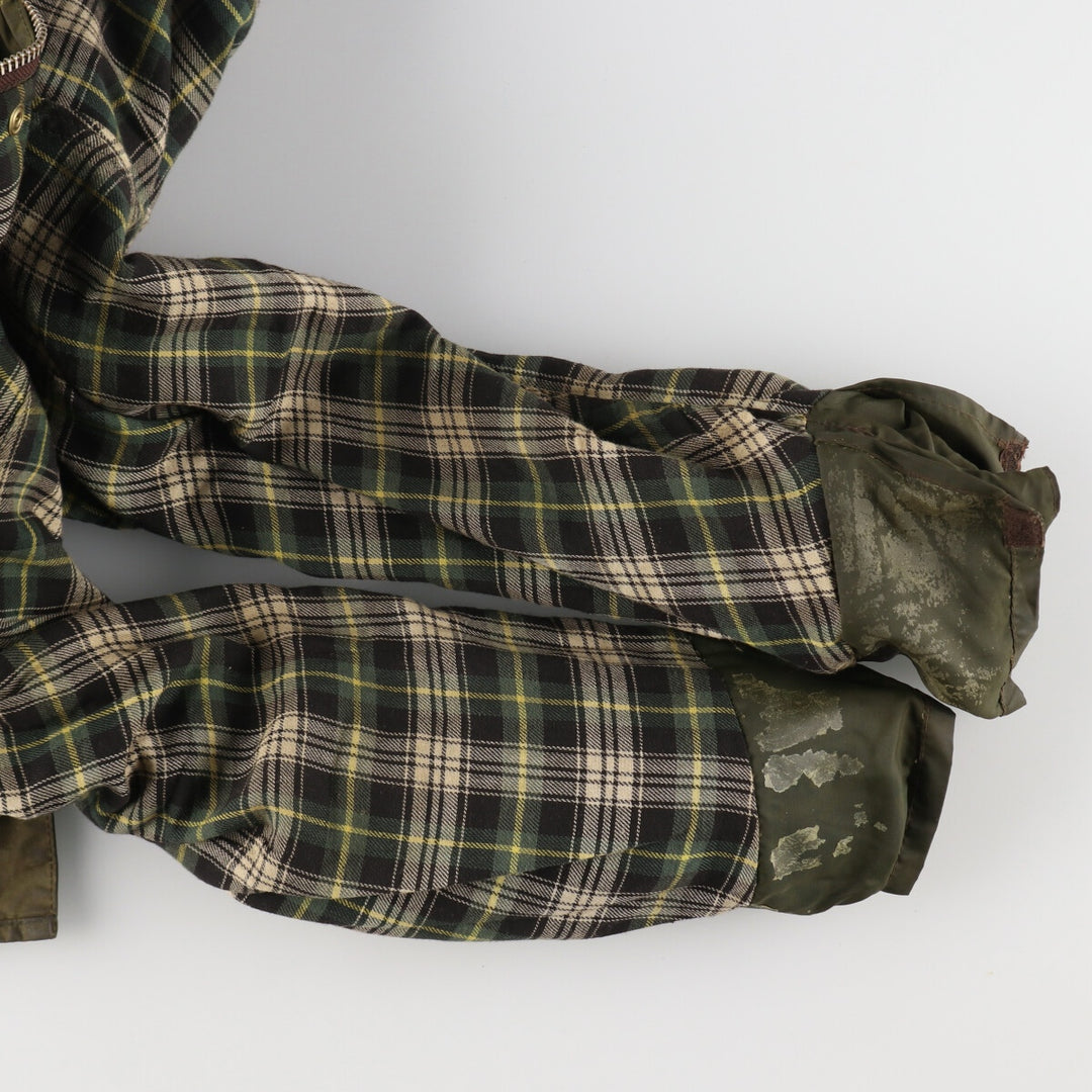 90'S Barbour Border Old 3 Warrant Waxed Cotton Oiled Jacket Made in England C40 Men's M Size Vintage /evb007146