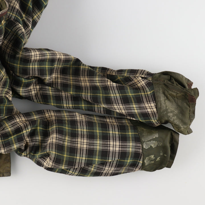 90'S Barbour Border Old 3 Warrant Waxed Cotton Oiled Jacket Made in England C40 Men's M Size Vintage /evb007146