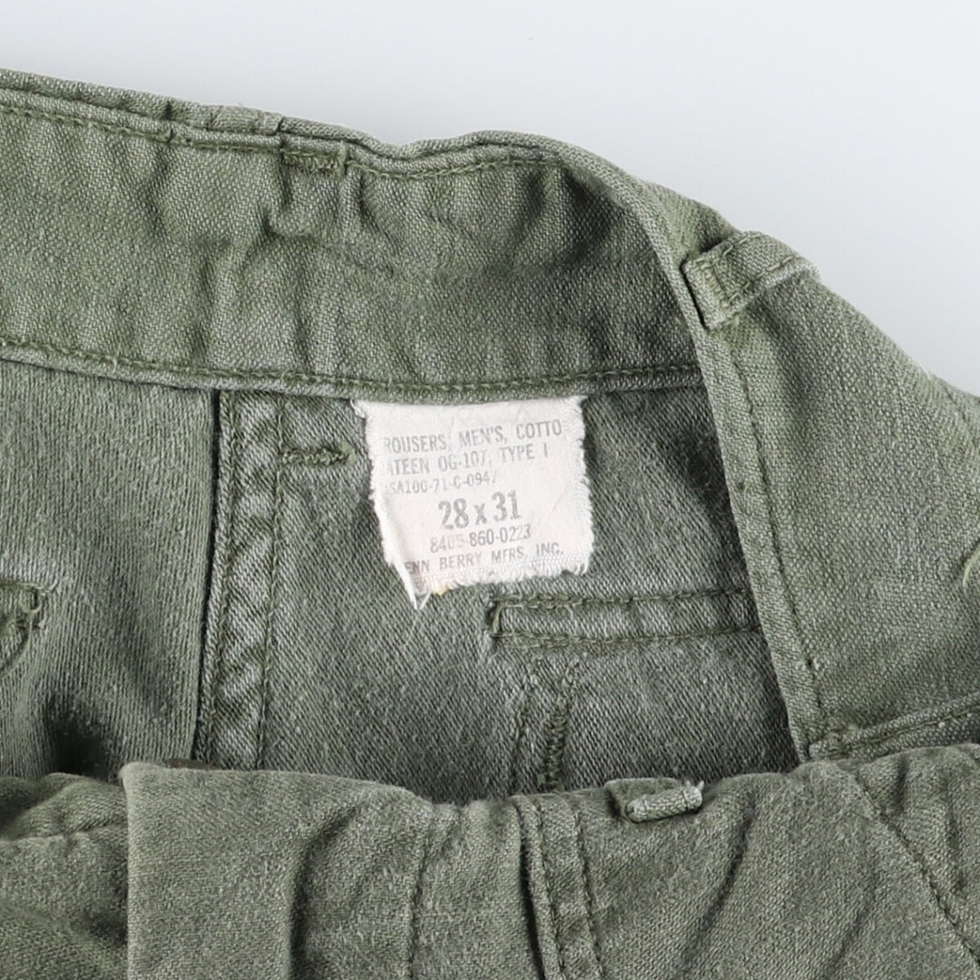 1970'S US military authentic military baker pants made in USA 28x31 equivalent to women's M (w26) vintage /evb007183