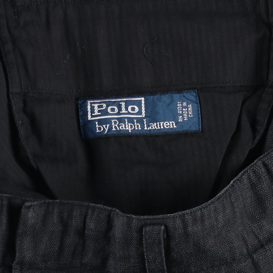 90s~ Polo by Ralph Lauren NAUTICAL SUPPLIERS linen pants, slacks, men's w35 equivalent, vintage /evb007186