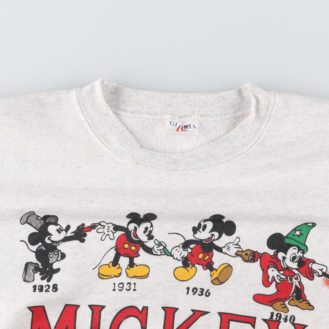 90'S GLOIRA MICKEY MOUSE Mickey Mouse character sweatshirt, made in USA, men's XL size, vintage /evb007223